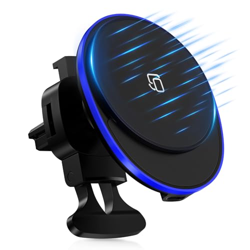 15W MagSafe Car Mount Charger Samsung Android Wireless Car Charger for Samsung Galax Z Fold Flip 7/S25 Ultra Plus/S24 FE/S23/S22,Magnetic Air Vent Phone Holder Fast Charging for iPhone 16e 16,Pixel 9A