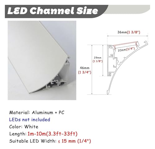 Profil de plinthe pour chambre à coucher et éclairage indirect LED