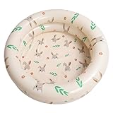 Jeffergarden 子供用インフレータブルプール 折りたたみボールプール 空気入れ 膨脹可能 省スペース PVC 収納便利 耐高温 安全無毒 水遊び 屋外屋内 プレゼント (ベージュのウサギ)