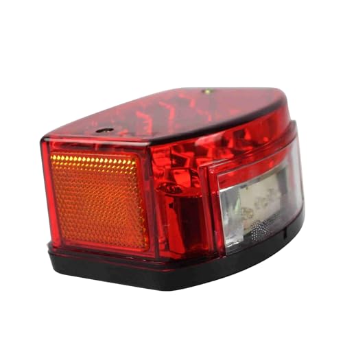 Feu arrière de moto à LED avec réflecteur et stop puissant 12V