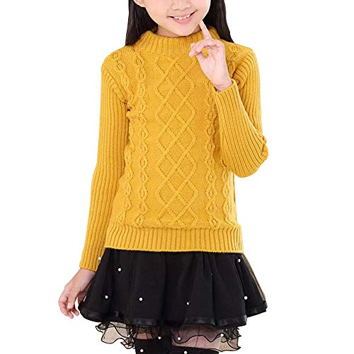 Phorecys Boys' Girls' Long Sleeve Knitted Turtleneck Pullover Sweaters