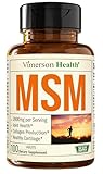 MSM 2000mg - Joint Support Supplement for Cartilage & Joint Health. Antioxidant Properties. Aids Inflammatory Response. Occasional Discomfort Relief - Back, Knees, Hands. Non-GMO. Vegan. 50 Day Supply