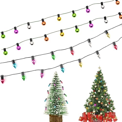 SXFENG 2 pezzi di catena luminosa in plastica con gnomo 1 m, accessori per la casa delle bambole, accessori per la casa delle bambole, colorate in miniatura, per decorazioni natalizie, mobili per la