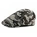 Produktbild Schiebermütze Herren Mode verstellbare Baskenmützen Casual Cotton Camouflage Herren Schiebermütze Vintage Duckbill Visor Newsboy Hat,Dunkelgrau,55-60cm