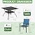 Incbruce 5 Pieces Patio Dining Set, Outdoor Dining Set of 4 Textilene Chairs and Square Table with Umbrella Hole for Backyard, Garden, and Poolside (Blue)