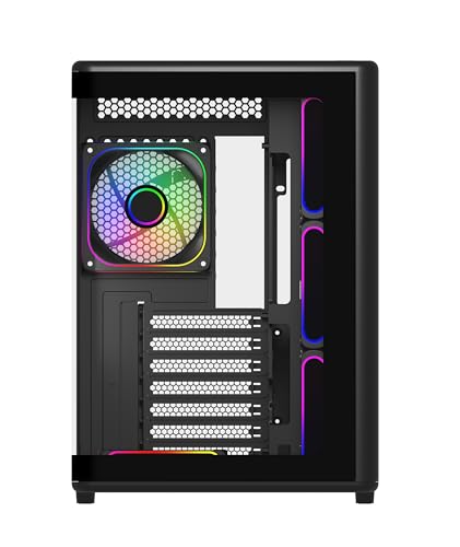 Image of Cooler Master Elite 600 ATX Mid-Tower Case Black | 7X Pre-Installed Reverse ARGB Fans | Tempered Glass Side Panel | 360mm AIO & ATX Mobo Support | USB 3.2 Gen 2x2 Type-C | RTX 50 Series GPU Ready