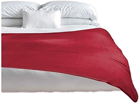 TOP 100% Waterproof Blanket Red/Grey Jumbo 80x60 for Adults and Pets. Keep Everything Dry No Matter How Wet It Gets! Ultra-Soft, Noiseless, Leakproof. Bed, Mattress, Furniture Protector. EZ Wash/Dry