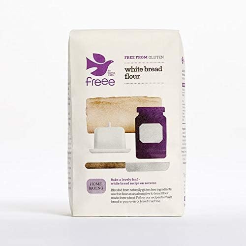 Doves Farm Gluten Free White Bread Flour Refil 1kg | Ideal for Homemade Gluten-Free Loaves Rolls & Pizza Dough | Wheat-Free Baking Mix