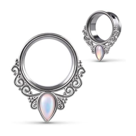 COOEAR 0g Double Flared Ear Tunnels Cover