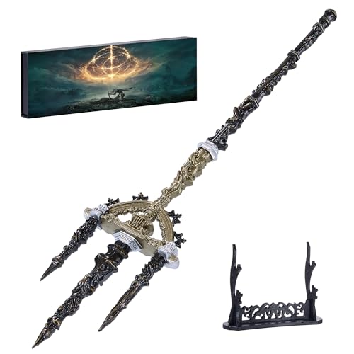 JHCPKS Elden Rings Mohgwyns Sacred Spear 11.8 Inch Metal Craft Equal Scale Reduced Model Best Choice of Collection Lovers Exquisite Ornament for Computer Desk Good Gift for Him/Her