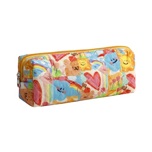Image of Pencil Case Pen Case Office College School Storage Bag Pouch Holder Box Organizer Makeup Pouch Cosmetic Bag Aesthetic Cute Pencil Case for Girls Boys Kids (J)