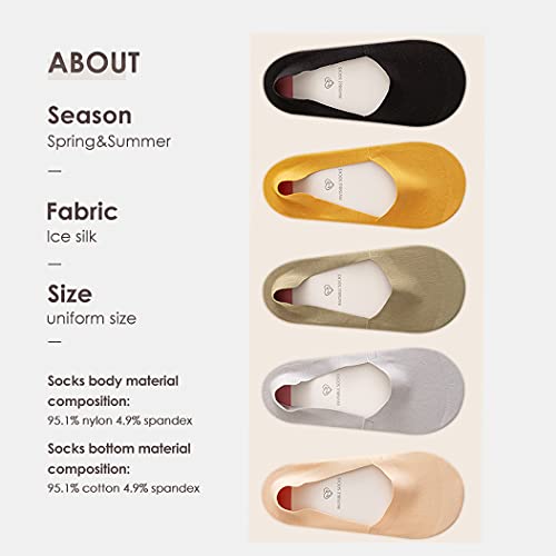 fidragon Women No Show Socks Low Cut Women Invisible for Flats and Dress Shoes Liner Socks with Non-Slip Heel Grips3