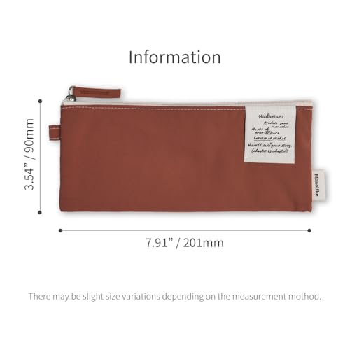 Image of Monolike Archive 247 Flat Pen Case, Brick red - Pencil Pouch, Portable Pencil Bag, Pencil Case, Office Pouch case, Pen case