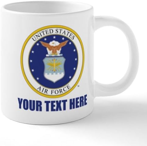 CafePress Custom Personalized U.S. Air Force Emblem Personalized Mugs 20 oz Ceramic Coffee Mega Mug