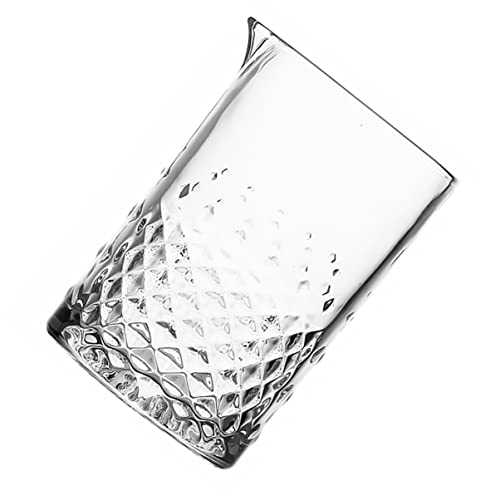Gatuida 1 pieza Vaso de de Cócteles de Cristal de Jarra para Agitar Bebidas Bar Diseño Antideslizante y Elegante Accesorio para Preparar Cócteles
