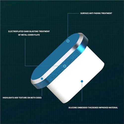 Conectores de puerto USB C grises en pack de 30 cubiertas antipolvo para proteger moviles 7