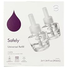 Safely Scent Diffuser Refills Calm Scent 2 Pack Essential Oil Formula with Adjustable Strength Up to 100 Days of Fragrance .67 Oz Each