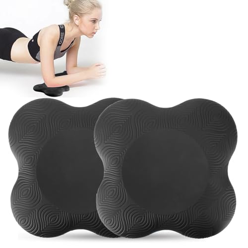 Kniekissen Yoga rutschfest Knieschoner Matte, 2 Stück Rutschfest Yoga Knie Padmatte, Yoga Knie Pad Kniepolster für PilatesTrainingsmatte Yoga Bolster Knieschoner Sport & Fitnessmatte (Schwarz)