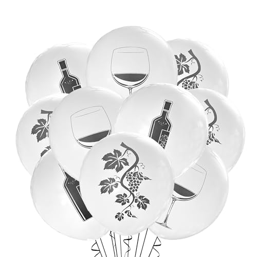 Malayan Products Wine Balloons 12 Count Latex, Vineyard Birthday Decorations,