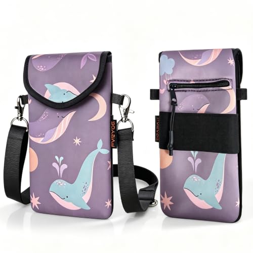 Image of Neoprene Phone Sleeve Pouch Case Bag for Men Women w /Crossbody Strap /Neck Lanyard for iPhone 17 /16 /15 /14 Pro Max, Samsung S25，Pixel 10