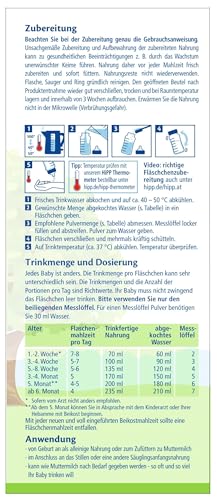HiPP PRE Bio Anfangsmilch (4 x 600g), von Geburt an, enthält nur Lactose als Kohlenhydrat, in bester Bio-Qualität