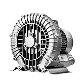 【Doppelseitiges Laufrad】Das Wirbelringgebläse ist mit einem doppelseitigen Vollaluminium-Laufrad ausgestattet, hochpräzise, ​​stagnationssicher, mit hohem Druck, schneller Luftabgabe und geringer Geräuschentwicklung; das Staubfilterdesign kann Verunreinigungen effektiv filtern und den Ventilator sauber halten