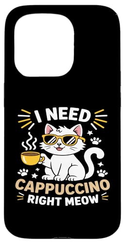 I Need Cappuccino Right Meow 炵L̃R[q[ X}zP[X iPhone 15 Pro p