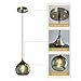 LBSQJ Gray Green Glass Pendant Lights Kitchen Island Lighting Globe Pendant Light Fixtures Modern Pendant Lighting for Kitchen Island Bedroom Living Dining Room Light Fixture(5.9in, 3-Pack)