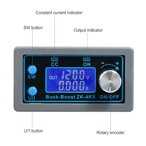 Image of ZK-4KX Boost Power Supply Module Programmable DC Adjustable Voltage /Current 0.5-30V /0-4A with LCD Display for DIY Electronics