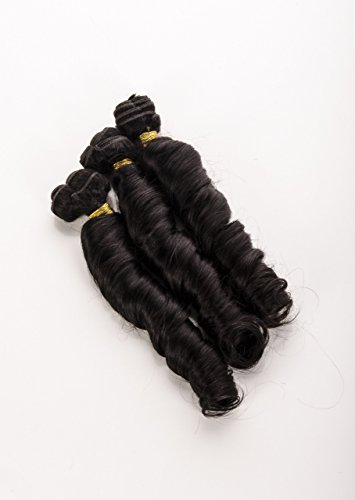 Human Hair Direct 100% Virgin Brazilian Human Hair Extensions SPIRAL 3-Pack Bundle, 300g Total (100g each), Grade AAAAAA (14" 16" 18"), #Virgin Color