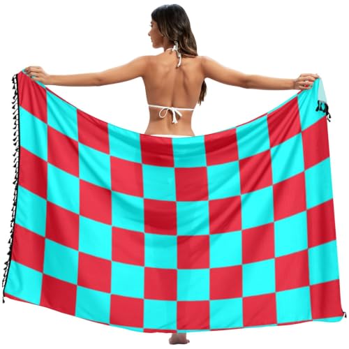 Pareo de traje de baño escocés que soluciona tu vestuario casual de playa