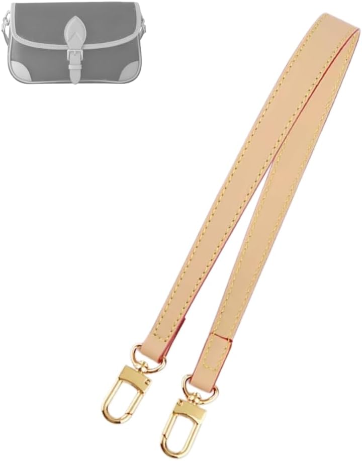 Replacement Shoulder Strap for LV Diane Bag, Length 22 Inches, Comfortable Leather Straps(Beeswax)