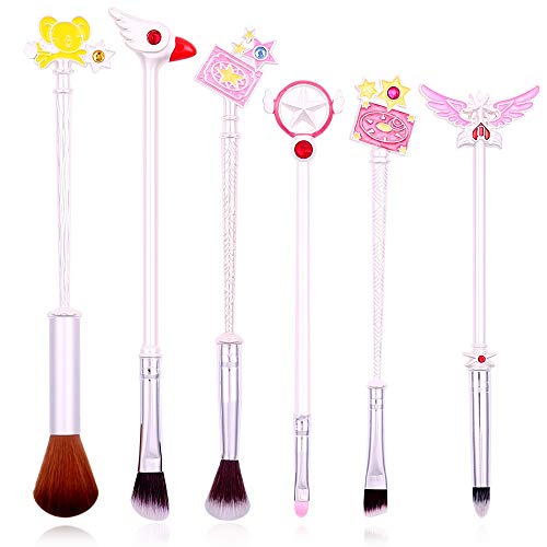 Lot de 6 pinceaux maquillage fard à paupières et correcteur blanc