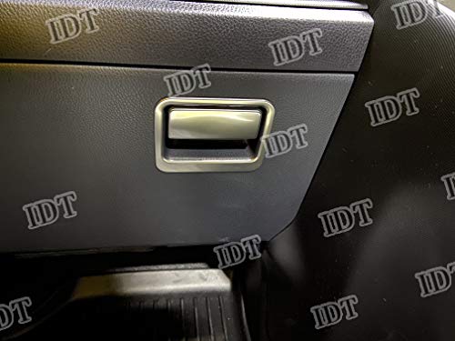 IDT ミニウエス付 80系 ヴォクシー ノア エスクァイア 銀 グローブボックス ハンドルカバー 小物入れ 取っ手 ガーニッシュ カバー ベゼル トリム 簡単取り付け 内装 モール カスタム パーツ (グローブボックスハンドルカバーシルバー)