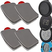 4 Ersatz Metallplättchen mit Klebepad für OOONO CO-Driver NO2, P-DISC NO1, NO2 und NO3 Auto elektronische Parkscheibe Blitzerwarner Halterung Ersatzteile Parkuhr Magnet selbstklebend neues Modell