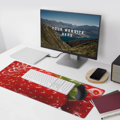 Tapis de souris de jeu étendu étanche et imperméable rouge - 7