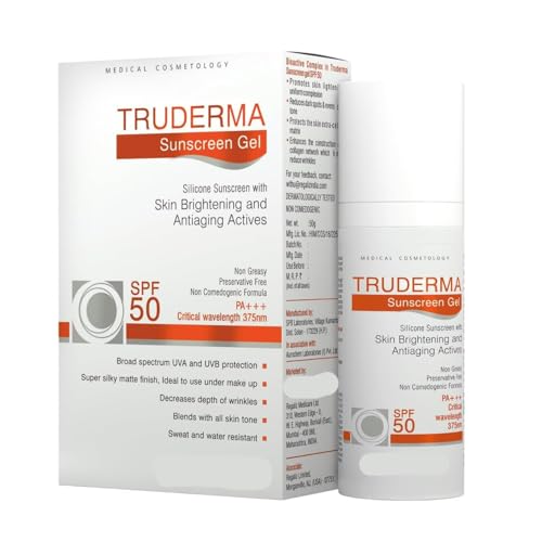 Rega.liz Tru.derma Silicone Sunscreen Gel SPF 50+ | Broad Spectrum UVA & UVB Protection | 50gm