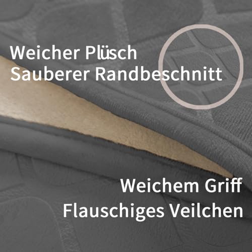 Amarrirose wasserdichte Hundedecke,203x229cm Outdoor Hundematte Waschbar für Grosse Hunde,Flauschig Katze ndecke und Weich Beidseitiger Sofabezug-Schutz,Dunkelgrau+grau