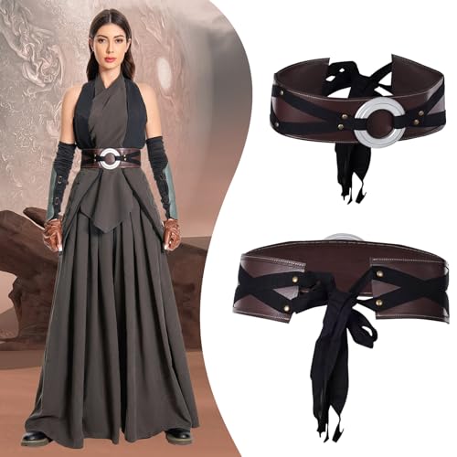 Medieval Costume Belt Women Renaissance Knight Cosplay Accessories Steampunk Outfit Ribbon Prop3