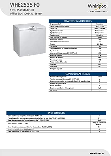 Whirlpool WHE2535 FO vrijstaande fontein 251L A+ wit - Image 8