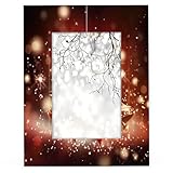 Marco de fotos de 8 x 10 pulgadas: nuestro marco de fotos de Navidad de 8 x 10 pulgadas tiene un tamaño de marco de 10.9 x 12.9 pulgadas, el tamaño de la pantalla es de 7.5 x 9.5 pulgadas, lo que es adecuado para guardar tus preciadas fotografías y pósteres de 8 x 10 pulgadas. Muestra maravillosamente tus recuerdos mientras añade un toque de elegancia a cualquier espacio. Confirma el tamaño de tu foto antes de comprar. Nota: Dado que nuestras imágenes principales de todos los tamaños son las mismas de 4 x 6 pulgadas, al comprar otros tamaños, el estilo del marco puede referirse a la imagen 
