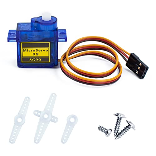 Hosyond 10 Pack Servo Motors Sg90 9G Micro Servo For Rc Robot Helicopter Airplane Boat Remote Control Toys, Servo For Arduino Project, Blue #TOP7