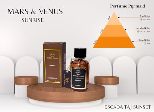 Image of Mars & Venus SUNRISE Perfume for Men & Women 100ml | Premium Luxury Long Lasting Eau De Parfum | Refreshing Citrus Floral Unisex Fragrance
