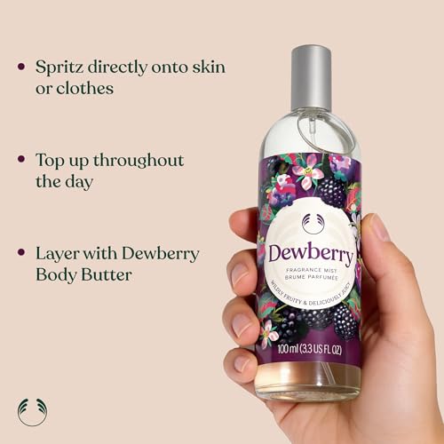 The Body Shop Dewberry Fragrance Mist (1x 100ml) Refreshing Body Spray with Fruity and Floral Scent, Lightweight Daily Fragrance with Jasmine and Musk, Vegan Certified Nostalgic Classic | Lightweight Refreshing Body Spray with Jasmine and Musk, a Nostalgic Classic Fragrance for Daily Wear - Image 5