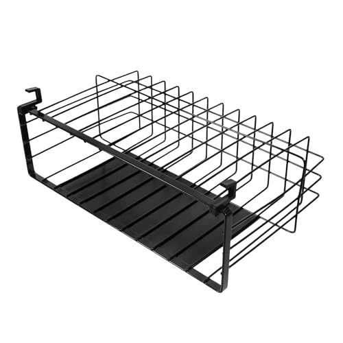 IDEANATEGRATE Estante Magnético Necesidad de Taladrar de Hierro Negro para Refrigerador Resistente Adecuado para Organizar Especias Cocina