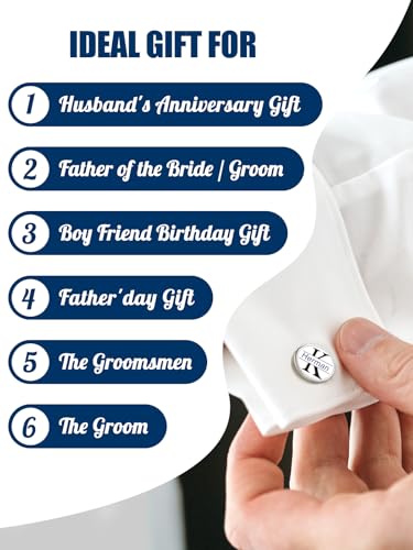 Mancuernillas personalizadas clásicas para hombre miniatura 5