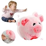 [Diseño único] Con el lindo y color rosa suave, un dispositivo de interruptor simple y divertida cola de cerdo, absorbe a tus hijos interactivos. La superficie es lavable, pero incluye batería en el interior, sin acceso a la batería.