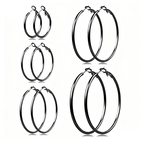 �S�[���h�V���o�[�t�[�v�C�������O �����p 5�y�A 14K�S�[���h���b�L �����t�[�v�C�������O �N���b�v �X�e�����X�X�`�[�� �y�� ��h���� �C�������O 30/40/50/60/70mm, Middle, �X�e�����X�|, ��΂Ȃ�