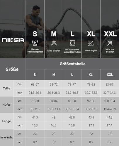 Foto von Niksa 3er Pack Herren Kompressionsshorts Schnelltrocknendes Base Layer Tights Sport Unterhosen für Enge trockene und atmungsaktive Radlerhose, Sportshorts mit Handytasche