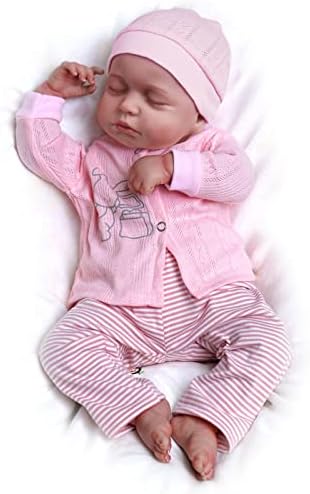 BABESIDE Lifelike Reborn Baby Dolls - 18 inch Soft Body Realistic-Newborn Baby Dolls American Sleeping Girl Dolls with Clothes and Toy Accessories Gift for Kids